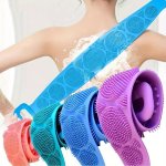 Ultra-soft Silicone Body Scrubber With Adjustable Strap - Deep Clean & Exfoliating Shower Brush For All Skin Types Extended Hand