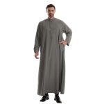 Japanese Shirts For Men Kimono Mens Long Nightshirts Muslim Dresses Tunic Men's Sleep Gowns Robe Middle Eastern Costume With Hoo