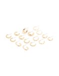 Goldair Gold Twisted & Rectangle Hoop Earrings 8-PACK