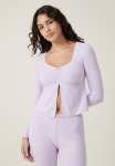 Cotton On Sleep Ribbed Long Sleeve - Lilac Breeze