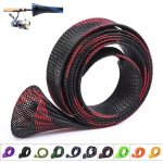 170CM 35MM 67IN 1.4IN Fishing Rod Socks Sleeve Cover Braided Mesh Reusable Rods Pole Telescopic Protector Bag Fishing Tools Acce