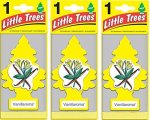 Little Trees Car Air Freshener Hanging Paper Tree For Home Or Car Vanillaroma 3 Pack