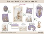 Cot Duvet Bedding Lilac Purple Wild Daisy Rose Ballerina Bunny Set