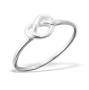 C322-C17202 - 925 Sterling Silver Infinity Heart Knot - Love / Friendship Ring - Size 7