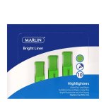 Marlin Bright Liners Highlighter 10'S Green Pack Of 6