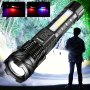 1pc Super Powerful Rechargeable Torch Flood Light For Outdoor Camping Fishing Hunting Climbing Adventure Emergency Night Biking And Hiking