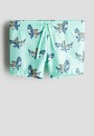 Swimming Trunks - Mint Green Sharks
