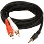 Audio Video Av Cable Aux 3.5MM Male Stereo MINI Jack To 2 Rca Speaker By Gd