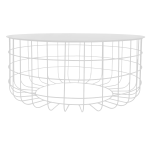 Grid Coffee Table - White Textured