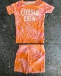 The Childrens Place Pink And Orange Floral Pajama Set 3Y