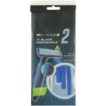 Clicks Men 2-BLADE Disposable Razor 5 Piece