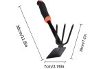 Garden Tool Hoe And Fork 3 Teeth With Plastic Handle