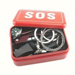 1PC Emergency Survival Kit - Compact Car-mounted Sos Gear For Outdoor Self-rescue Red - Ideal For Halloween Christmas Valentine'