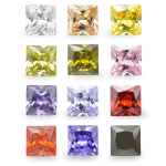 Multiple Colors Available: Square Cut Cz Zirconia Gemstones 5X5MM To 9X9MM Radiant Hue For Jewelry - Perfect For Accessories And