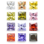 Multiple Colors Available: Square Cut Cz Zirconia Gemstones 5X5MM To 9X9MM Radiant Hue For Jewelry - Perfect For Accessories And Fashion