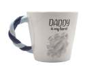 Daddy Is My Hero Ceramic Mug With Wrench Design