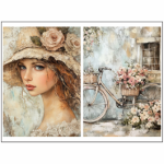 Tear Resistant Deco Print Vintage Lady Journals