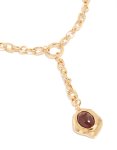Goldair Gold Red Resin Pendant Chain Y-necklace