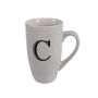 Mug - Household Accessories - Ceramic - Letter C Design - White - 6 Pack