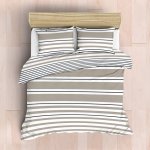 Soft Touch Essentials Urban Stripe Duvet Cover Set Natural - King 230X220CM