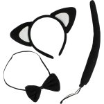 Black Cat Ears Aliceband Set