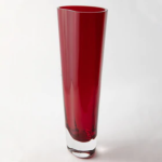 Krosno - Red Vase Oval 38CM H X 13.5CM W X 10CM W