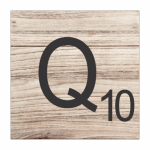 Tear Resistant Scrabble Letter Q