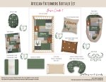 Cot Duvet Bedding African Patchwork Buffalo Set
