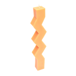 Zig Zag Candle Cinnamon Pear Scented - Yellow