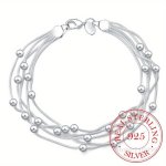 1PC Fashion Exquisite Chain Beads Bracelet Men Women Bracelet Jewelry For Wedding Party Gift