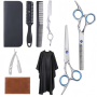 9 Piece Hair Cutting Scissors Kit Barber Shears For Men/women With Cape