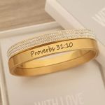 Princess Stack Set Personalized Stainless Steel Clip Open Bangles Size: Small 55MM Diameter