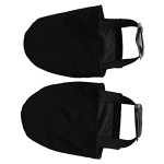 Aloeu 2 Pieces Bowling Shoe Covers Shoe Sliders For Bowling Shoes Dry Men Women Shoe Protector Covers Shoe Accessories Black