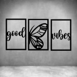 Butterfly Good Vibes - Grey L 1000 X H 490MM