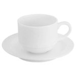 Arctic White Stackable Espresso Cup And Saucer 100ML