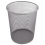 Wire Mesh Trash Can - Silver