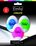 Create Fun Ergo Grip Erasers 3 Pack