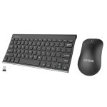 Arteck 2.4G Wireless Keyboard And Mouse Combo Ultra Compact Slim Stainless Full Size Keyboard And Ergonomic Mouse For Computer d