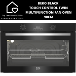 Beko Black Touch Control Twin Fan Multifunction Fan Oven 100L - 90CM