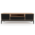 Holly Tv Unit With Steel Doors - Pine
