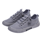 Men's Canvas Shoes - Grey Size 40 Lace-up Sneakers