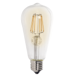 ST64 6W 2700K 600LM PF0.5 Dimmable Amber Glass