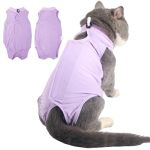 Kodervo Cat Surgery Recovery Suit Kitten Surgical Full Bodysuit For Abdominal Wound Protector Anti Licking After Surgery Profess