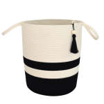 Floor Basket - Black Block - Large Cotton