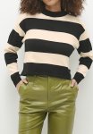 Striped Knit Boxy Jumper - Black & White