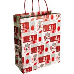 Happy Holidays Christmas Gift Bag Large