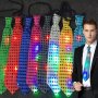 1PC LED Flash Necktie For Men Powered By Three Button Batteries Bar Bungee Dance Party Festive Atmosphere Decoration