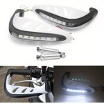 LED Flashing Motorcycle Hand Guards - Waterproof Turn Signal Covers For Street Bikes & Dirt Bikes Durable Abs Material