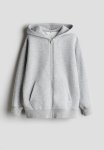 Zip-through Hoodie - Light Grey Marl