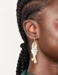 Goldair Gold Evil Eye Fish Drop Earrings